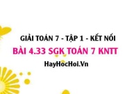 Bài 4.33 SGK Toán 7 tập 1 Kết nối tri thức